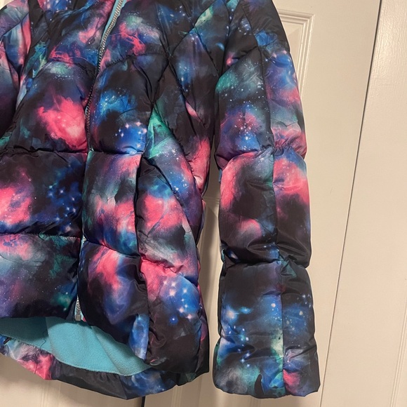 Girls Tye Dye Hooded Winter Coat, Size 14/16 - Picture 3 of 6